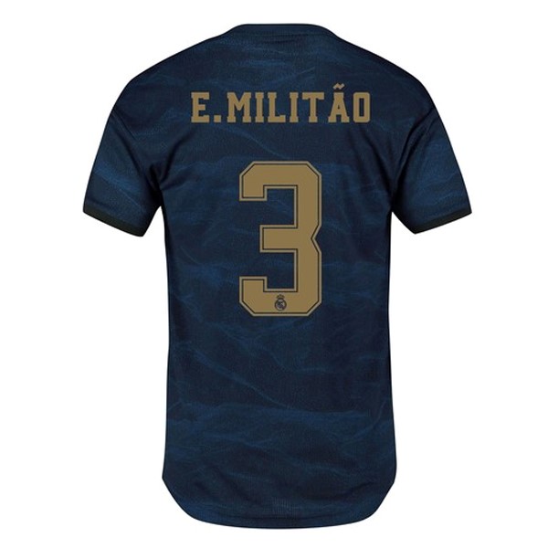 Trikot Real Madrid NO.3 E.Militão Auswarts 2019-20 Blau Fussballtrikots Günstig